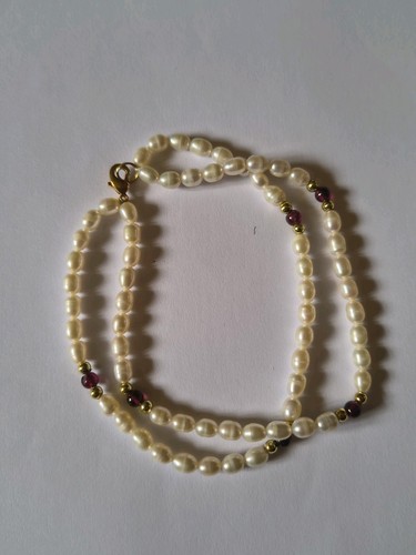 Delicate faux pearl double - faux,