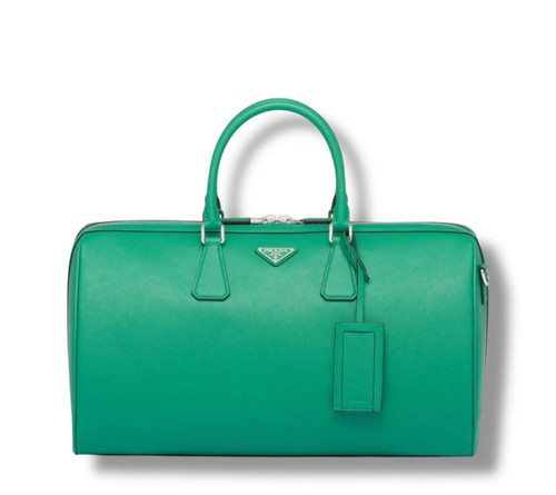 Prada green saffiano leather - prada,