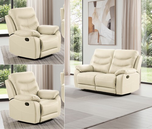 Cream italian leather - cream, seater