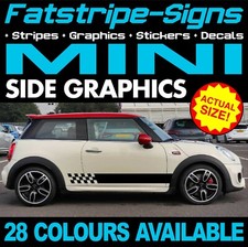 to fit MINI GRAPHICS STRIPES DECALS STICKERS CAR VINYL ONE COOPER S R50 R56 F56