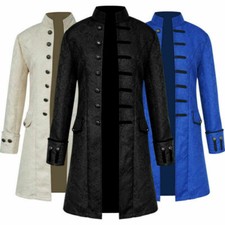 Vintage Mens Steampunk Tailcoat Jacket Gothic Victorian Frock Coat Cosplay Suit