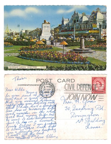 Vintage postcard promenade - vintage,