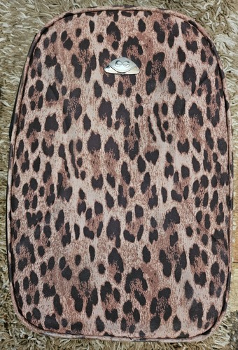 Leopard print suitcase rolling - print,