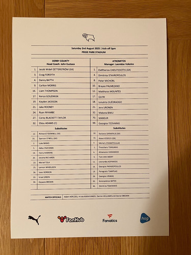 Derby county 2025 2026 season - derby,
