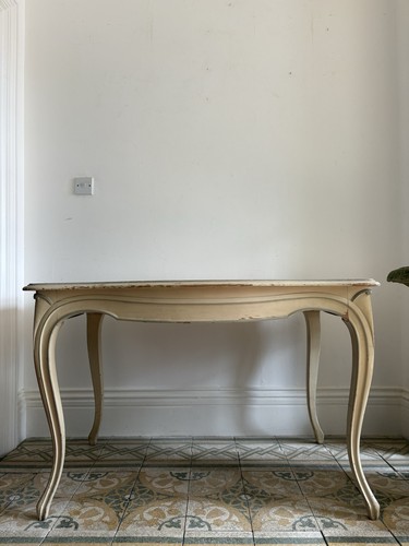 French cream painted table - painted,