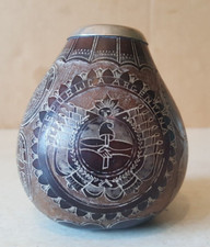 Stunning Antique Hand Engraved Argentinian Yerba Mate Cup
