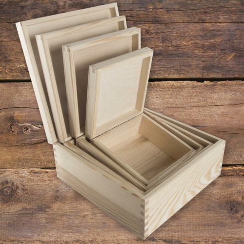 Small square plain pine - plain,