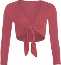 Womens Tie Up Crop Shrug Wrap