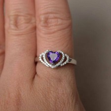 Heart shape amethyst - heart,