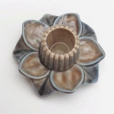 Vintage Wade c1960s Candle Holder Lotus Flower ceramic Pottery 4 x 8cm Preloved 