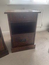 Laura Ashley 2 Drawer Side Lamp Table Garrat Dk Chestnut Garratt x 2
