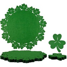 6Pcs Round Felt Placemats with
