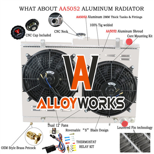 Row radiator shroud fan - radiator,