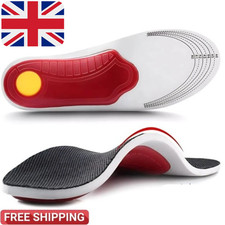 Orthotic Insoles For Arch Support Plantar Fasciitis Flat Feet Gel Heel Back Pain