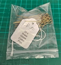 20 x Brass Cap Badge Cotter