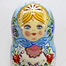 10" BIG AUTHENTIC RUSSIAN MATRYOSHKA AUTHOR'S NESTING DOLLS 10 PIECE SET 10PCS