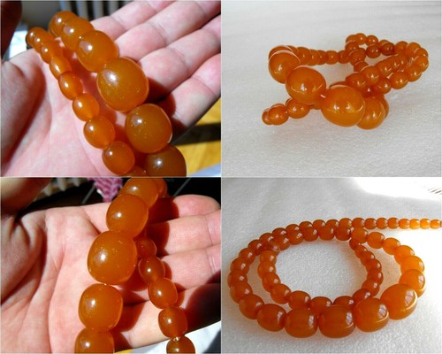 Vintage amber necklace russian - amber,