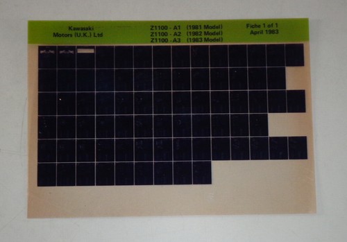 Microfiche spare parts catalog - spare,