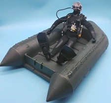  Action Man Type Frogman Figure with Dinghy - VGC