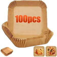 100PCS Disposable Air Fryer Paper Liners Non Stick Parchment Cooking 16cm/6.3in