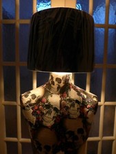 FLOOR TABLE MANNEQUIN LAMP SKULL DESIGN DISPLAY SHOP HOME ART PUB LOFT COTTAGE 