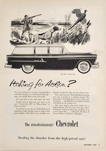 1955 print chevrolet - ad,