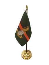 Yorkshire Regiment Military 6" x 4" Flag With Gold Base