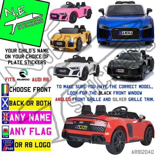 Kids number plate sticker(s)