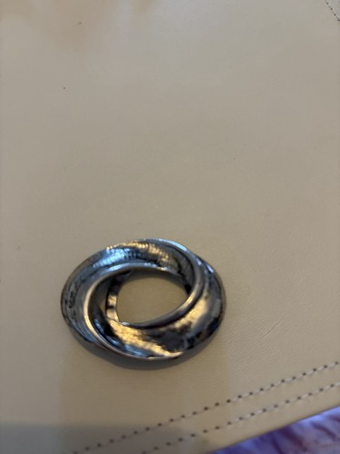 Silver tone scarf clips - silver,