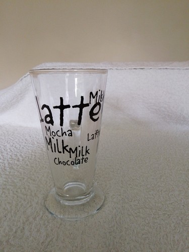 Latte glass cup - glass,