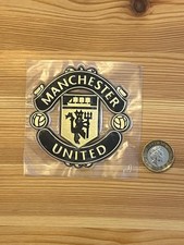 EPL Premier League Manchester United Black Golden Silicon Iron On Patch Badge