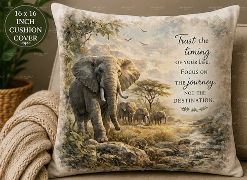 Elephant inspiration cushion - elephant,