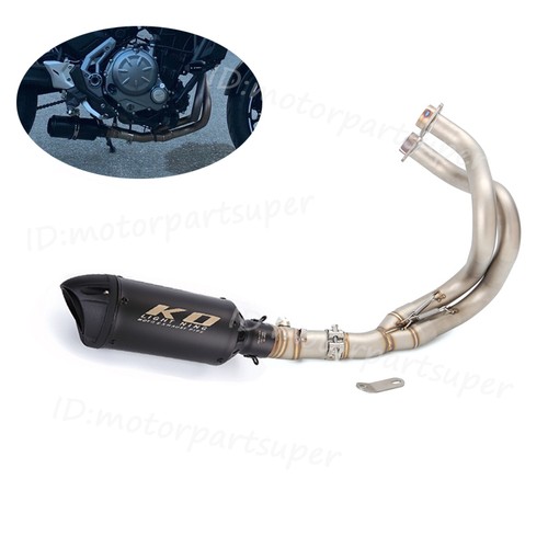 Full exhaust black tips - black, header