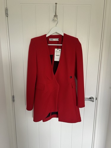 Women zara mini red blazer - women’s,