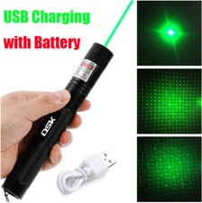 1mw 990Miles Green Laser Pointer Pen USB Rechargeable 532nm Visible Beam Lazer