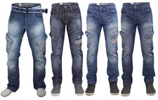 Crosshatch Mens Denim Cargo