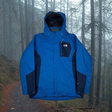 The North Face Rain Jacket HyVent Zenith Triclimate Shell Windbreaker Blue Large