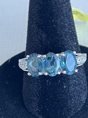 Aquamarine and sterling silver - and,