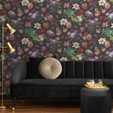 Floral Wallpaper Metallic