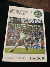 Celtic FC World Huddle Members Poster Wallchart 2004-2005 Season