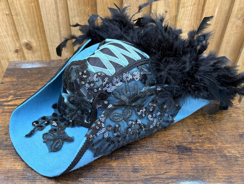 Stunning blue black tricorn - blue,