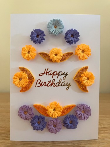 Handmade quilled card - handmade,