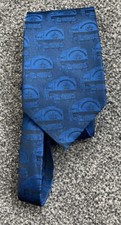 Mens Blue Tanker Truck Vintage Patterned Tie 3.5" Wide 53" Long