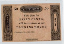 1818 Cincinnati Ohio BANKING