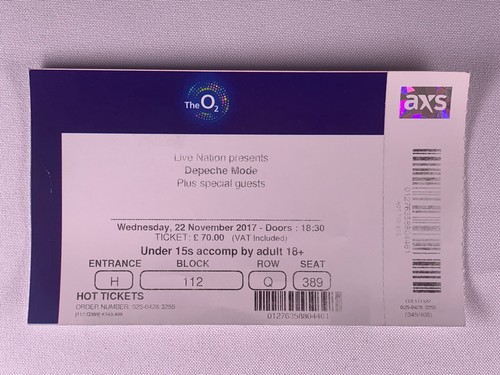 Depeche mode ticket complete - mode,