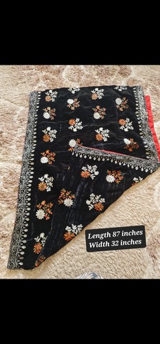 Velvet shawl scarf - velvet,