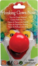 Red Honking Clown Nose Funny Party Fancy Dress Accessory with Sound Effect