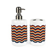 Retro waves bathroom set - bathroom,