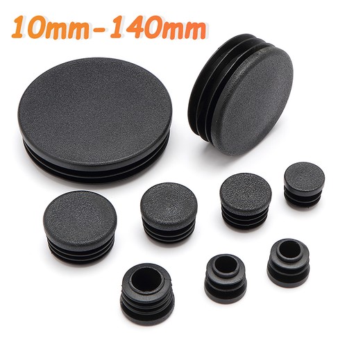 Round plastic black - black, blanking