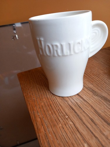 White vintage horlicks mug - white,